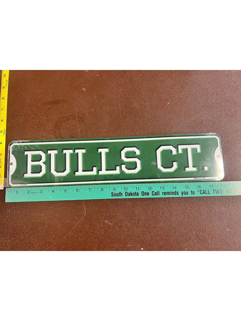 Chicago Bulls CT Green Aluminum Street Sign 4x18 Basketball Decor